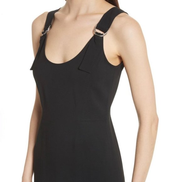 A.L.C. Sander Buckle Strap Midi Dress in Black - Picture 2 of 8
